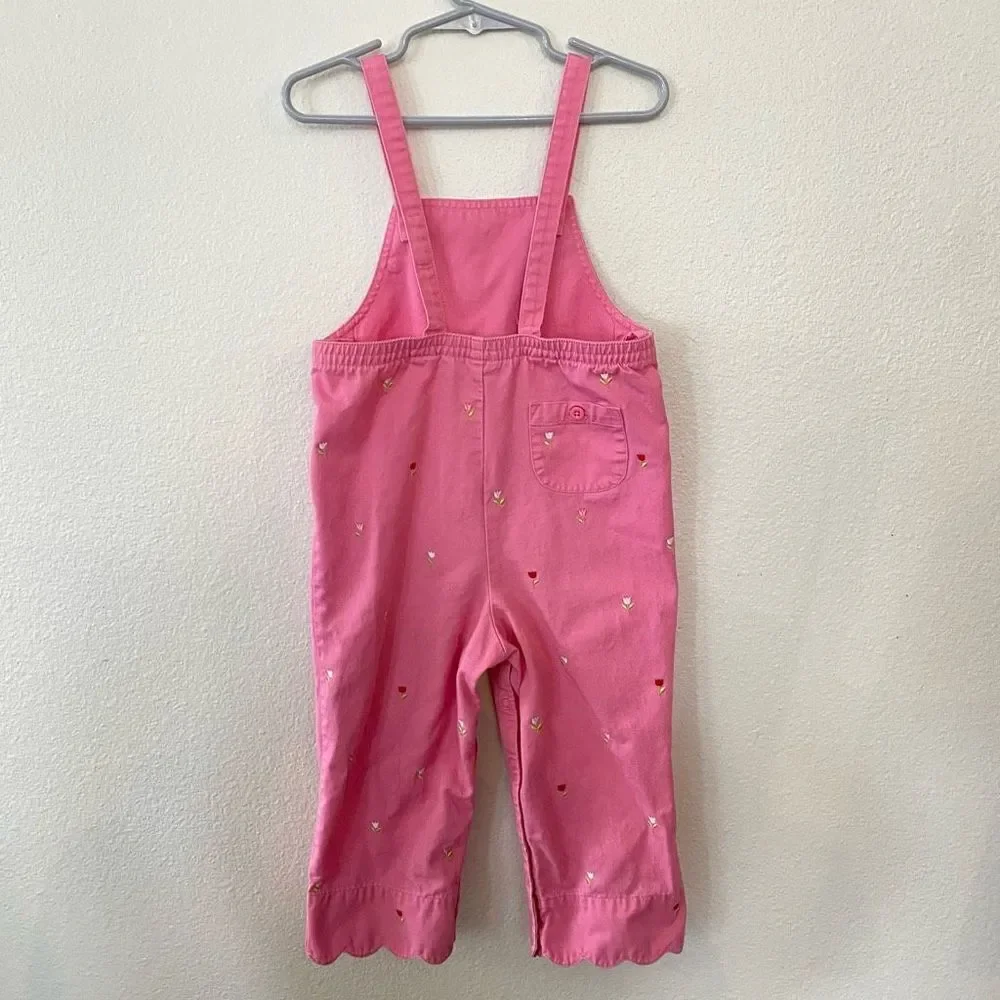 Y2K Gymboree Pink Floral Overalls